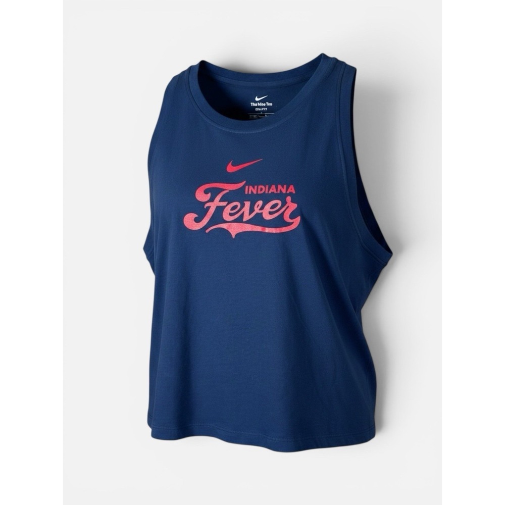 Nike Indiana Fever Tank Top Women's XL Blue Dri-FIT Crop Athletic WNBA New